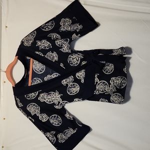 Asian inspired wrap around blouse